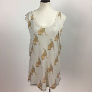 All Things Fabulous - Wolf Print Muscle Tank