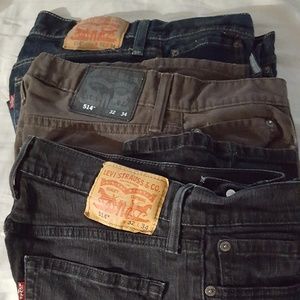 Men's Levi Jeans - 3 pair - Style 514