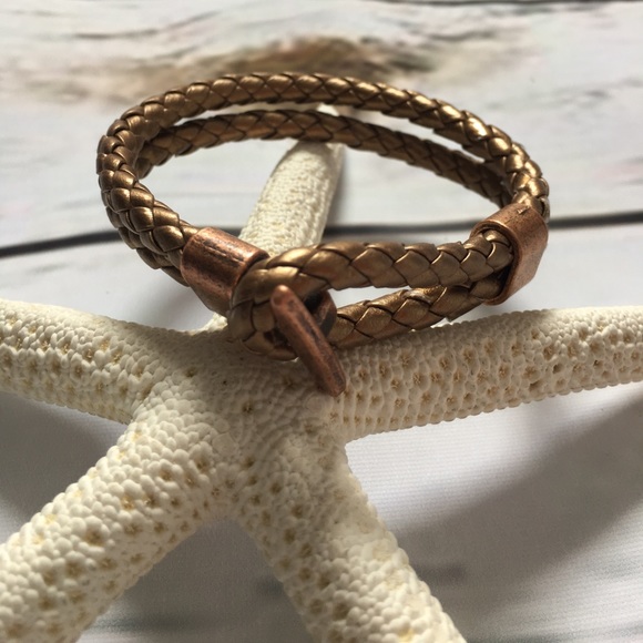 GOLD 🏆 Vintage Retro wrap leather boho bracelet - Picture 3 of 6