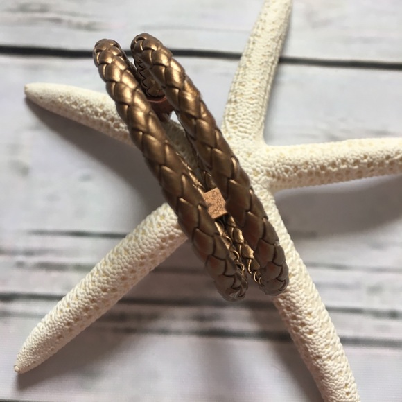 GOLD 🏆 Vintage Retro wrap leather boho bracelet - Picture 5 of 6