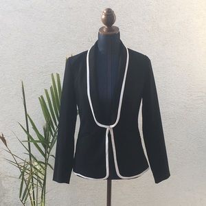 Black with white lining blazer