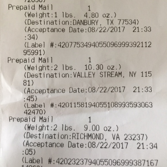 Proof of Shipment - Picture 2 of 3