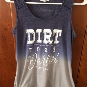 Blue Ombré Dirt Road Darlin' Tank