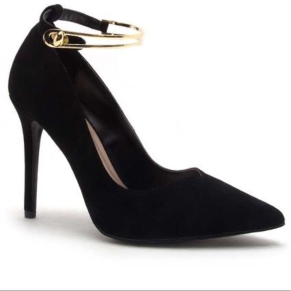 1 LEFT! 3X HP Gold Ankle Strap Pumps Heels MAUVE - Picture 6 of 6