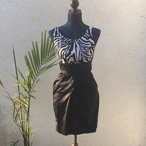 Black and white semi formal dress