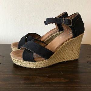 Tom's Espadrilles Wedge Heels - Size 8