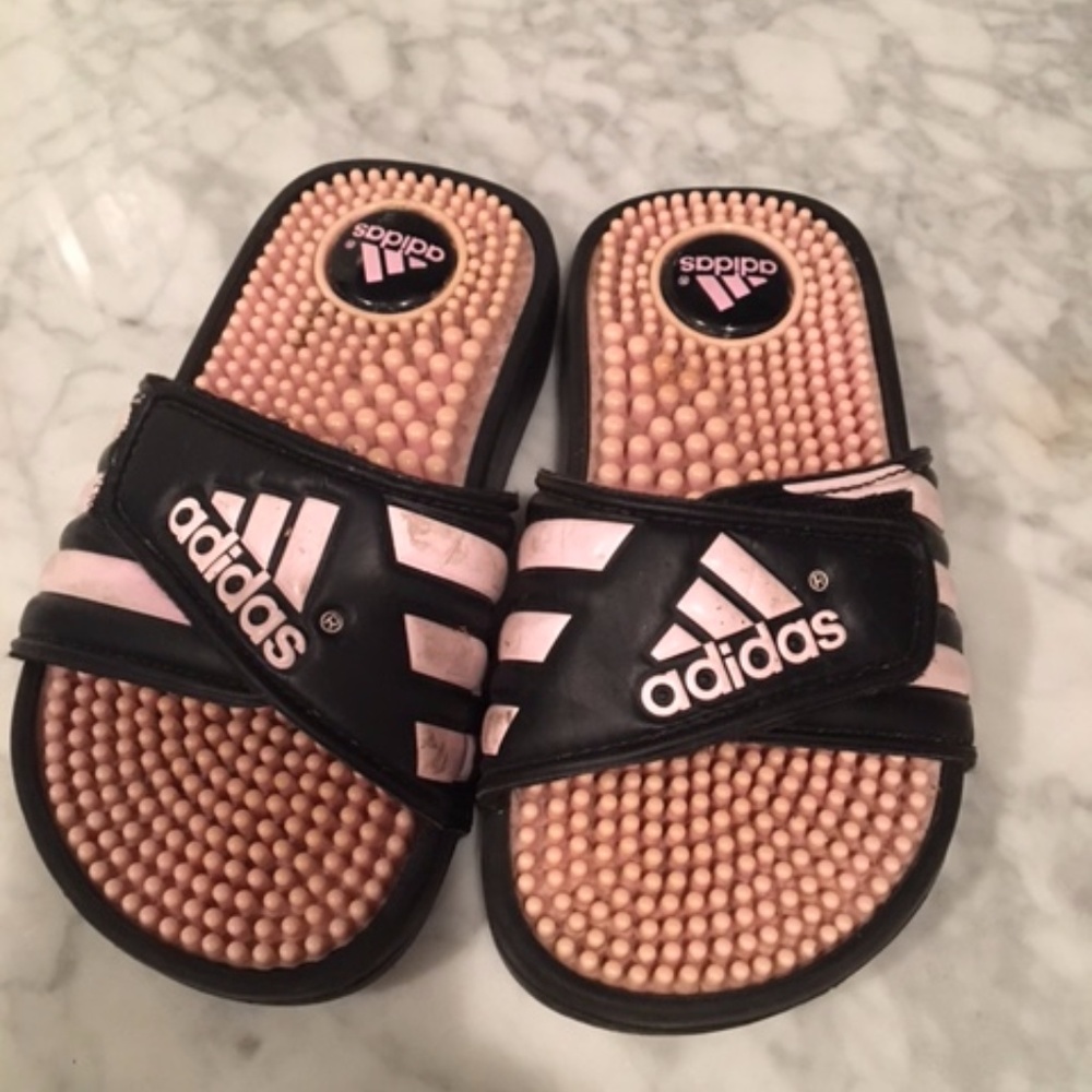 Adidas Adissage Slide Sandals Pink Toddler 11