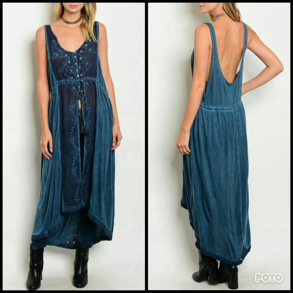 BOHO BLUES TOP - Picture 3 of 3