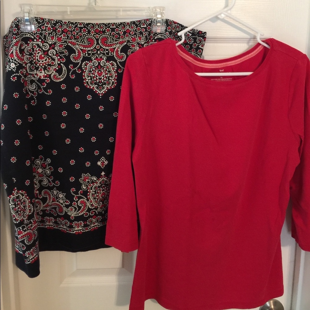 Talbots skirt and shirt set