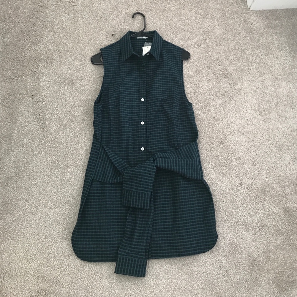 Tobi plaid Button up wrap dress