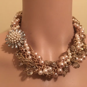 Ann Taylor Gold Statement Necklace