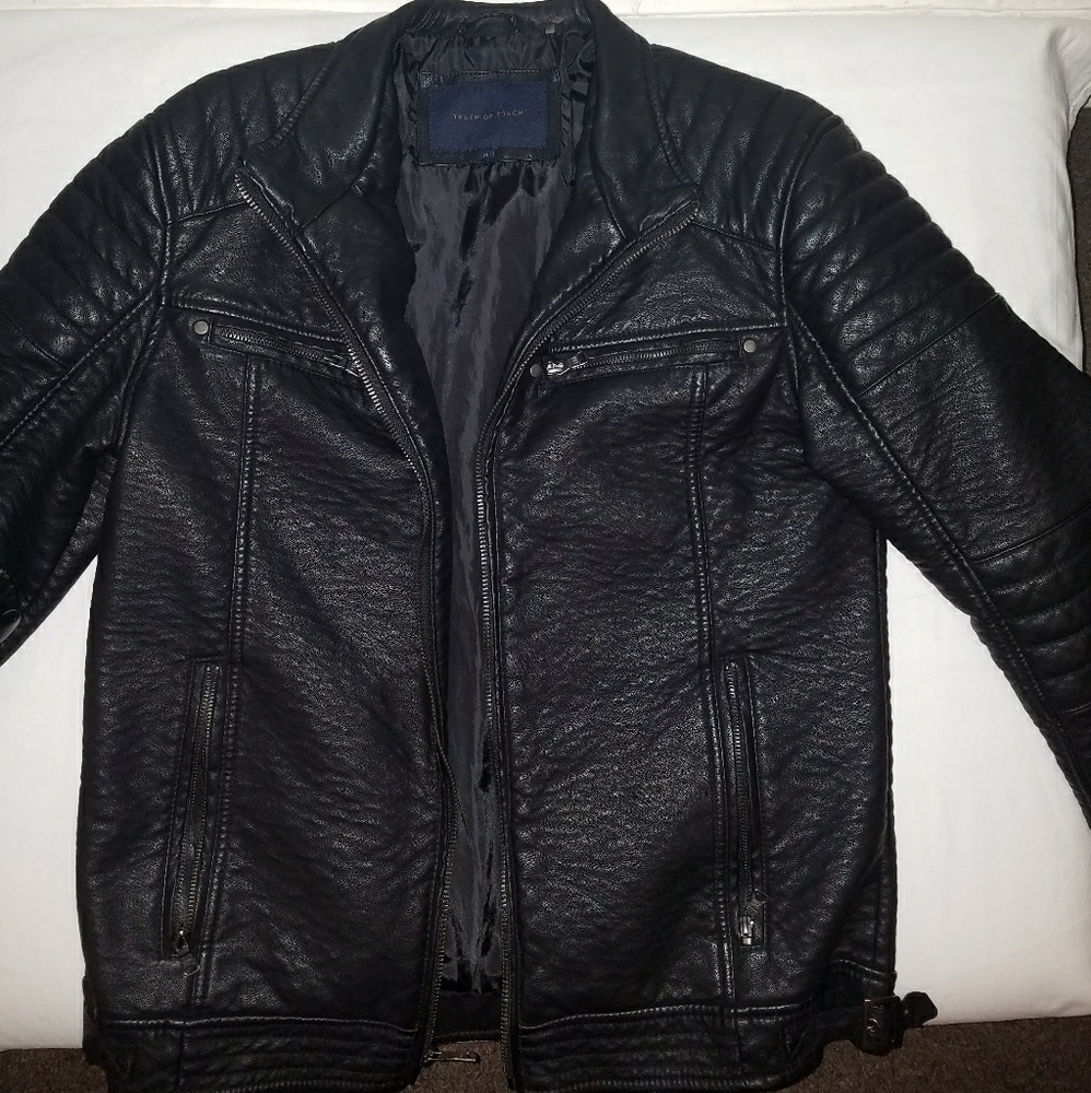 Men's Faux Biker Leather jacket.
