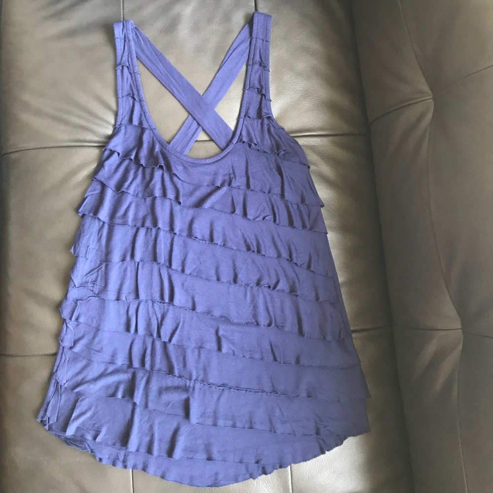 ✨Kimchi Blue✨ Ruffle Tier Tank Top in Blue/Purple