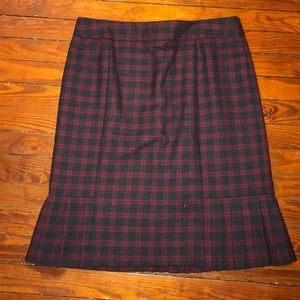 Brooks Brothers Plaid Wool Skirt