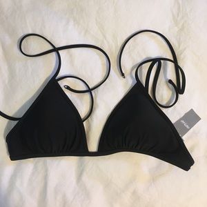 NWT Aerie black bikini top size Medium