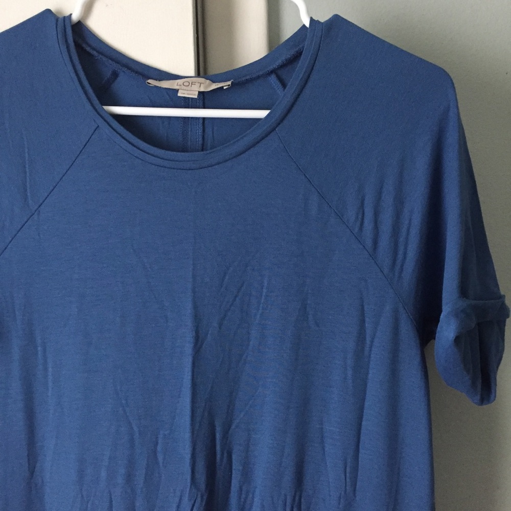 Loft Blue Midi T-shirt Dress