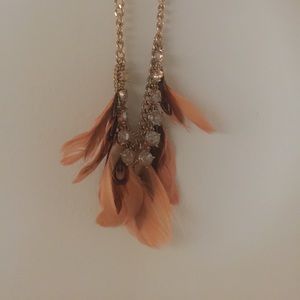 Feather bling necklace forever21