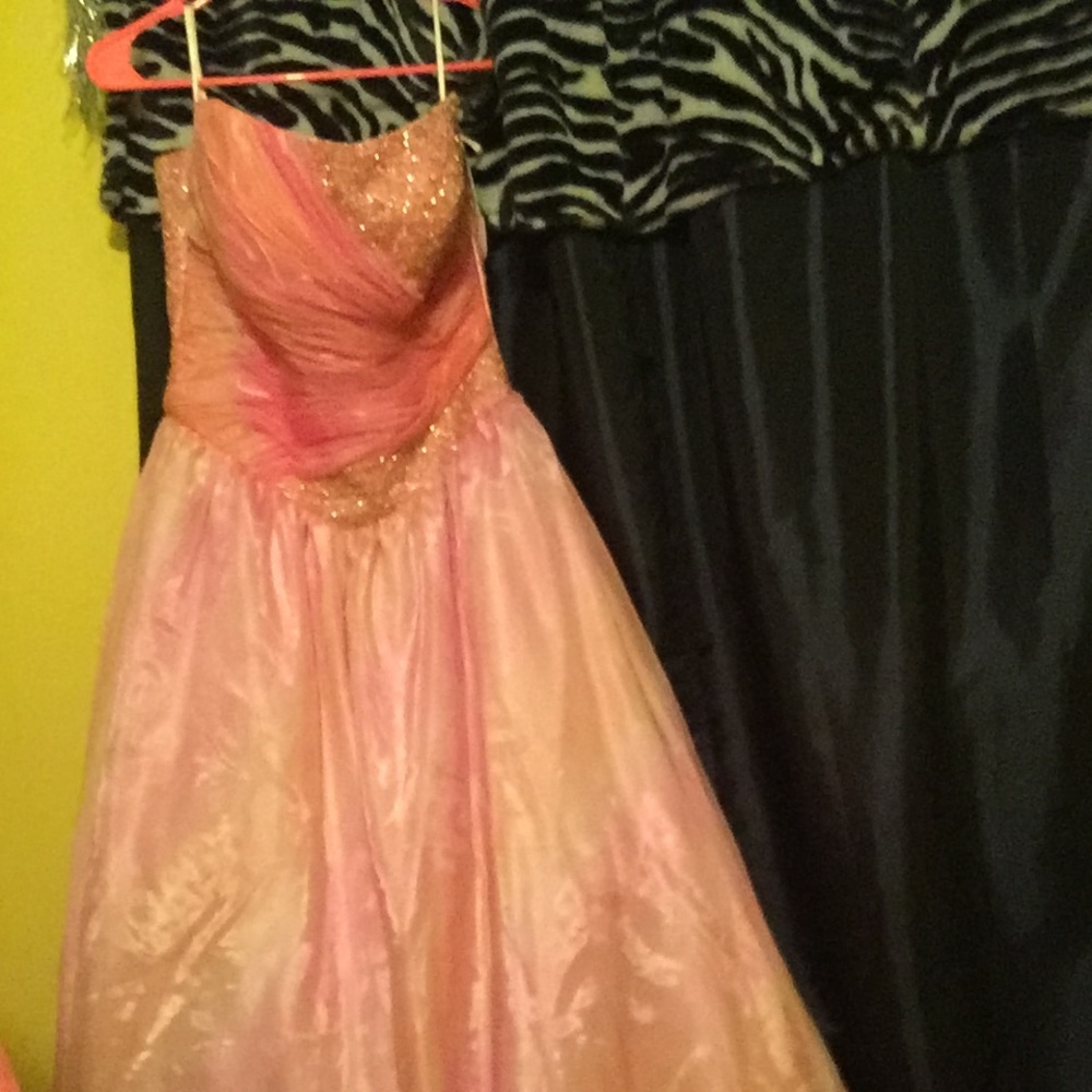 Pink and orange prom dress for sale