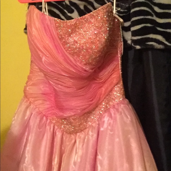 Pink and orange prom dress for sale - Picture 2 of 3