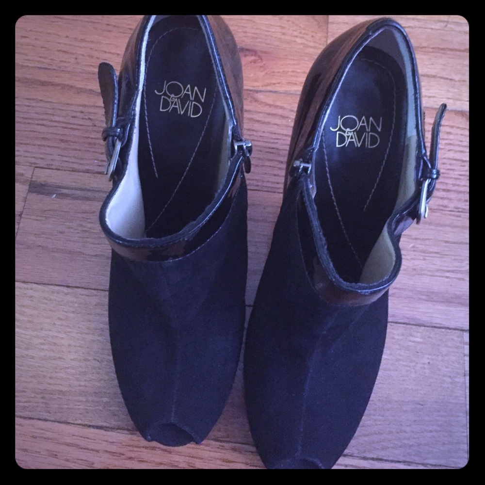 Black patent suede pumps Joan&David