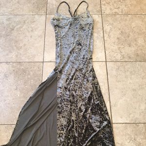 Lulus maxi crushed velvet dress