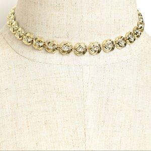 FAUX CRYSTAL MULTI ROSE CHOKER
