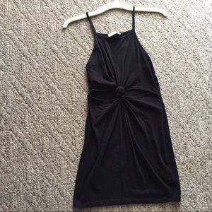 Knotted cut out tank dress