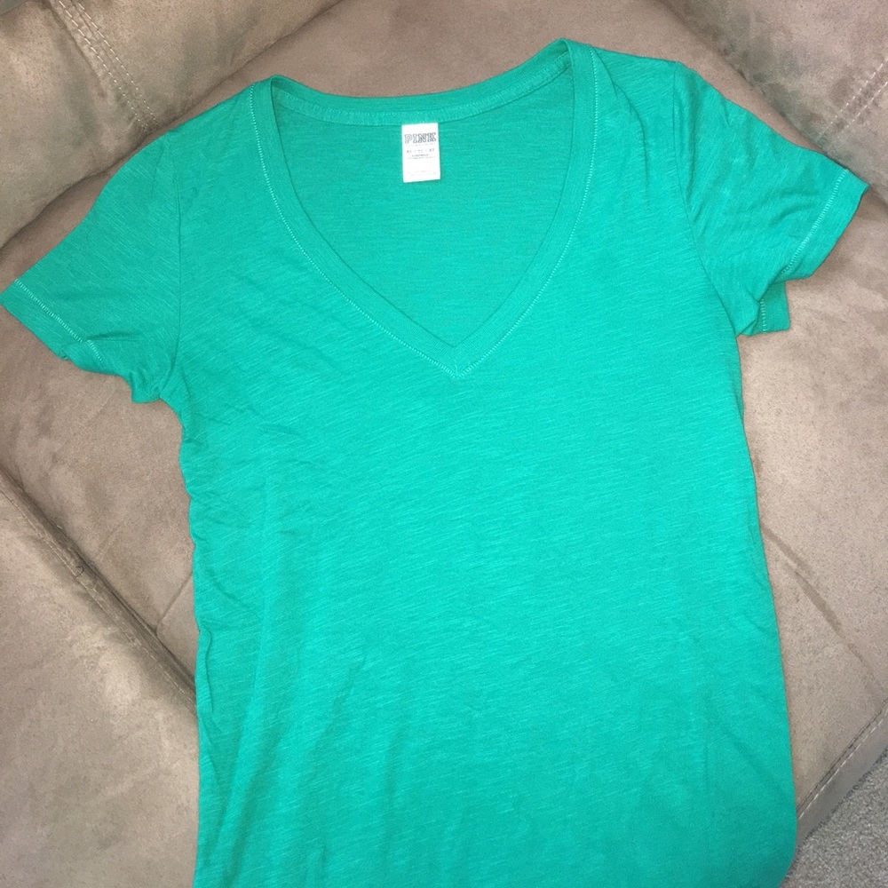 VS Pink XS green Vneck