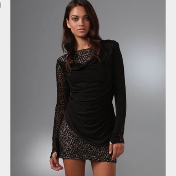 SALE🛎🛎L.A.M.B NEW BLACK LACE COCKTAIL DRESS - Picture 2 of 6