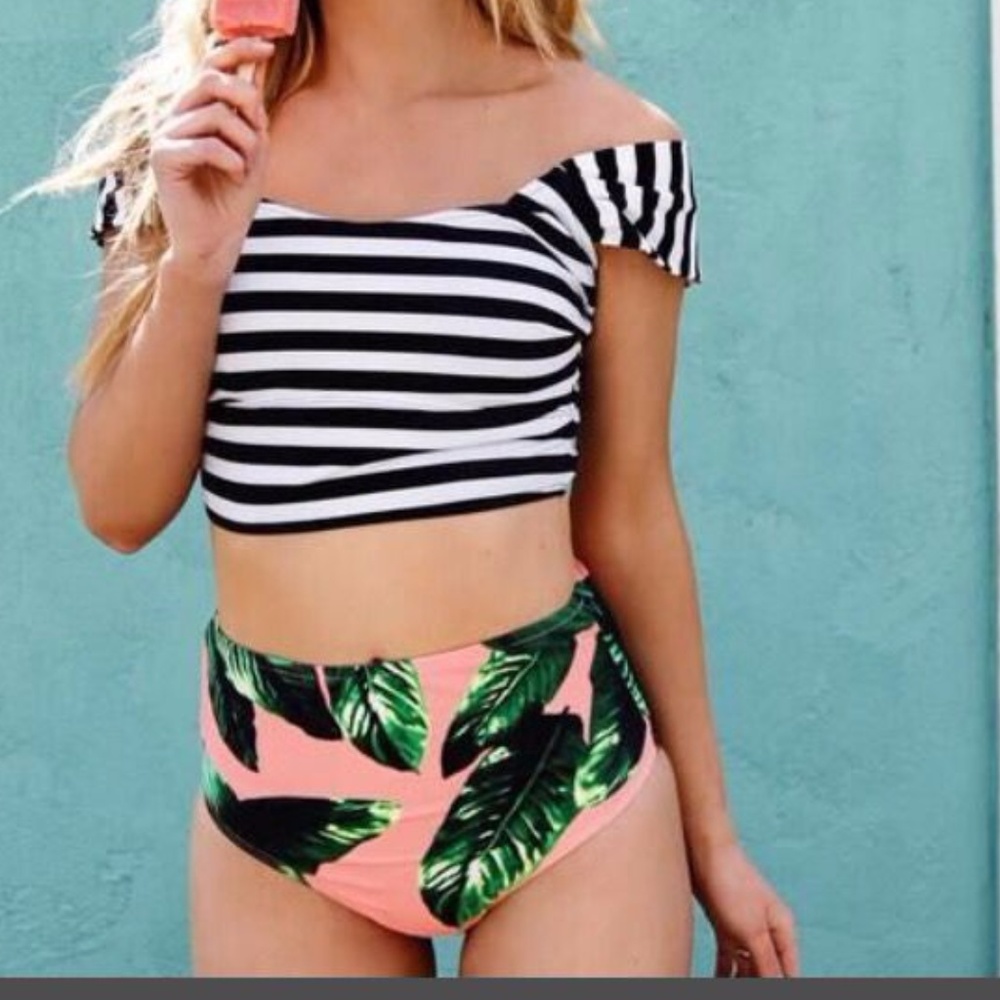 Floral High Waisted Bikini Set SW260