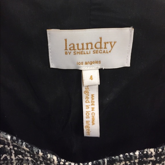 LAUNDRY Black and Gray Tweed Shift Dress. Size 4. - Picture 3 of 3