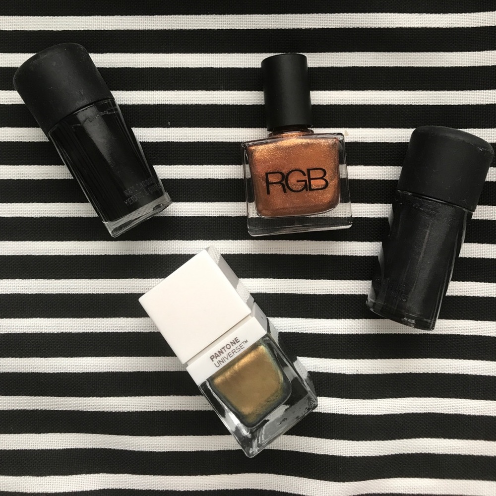 Dark and Sparkly designer nail polish bundle