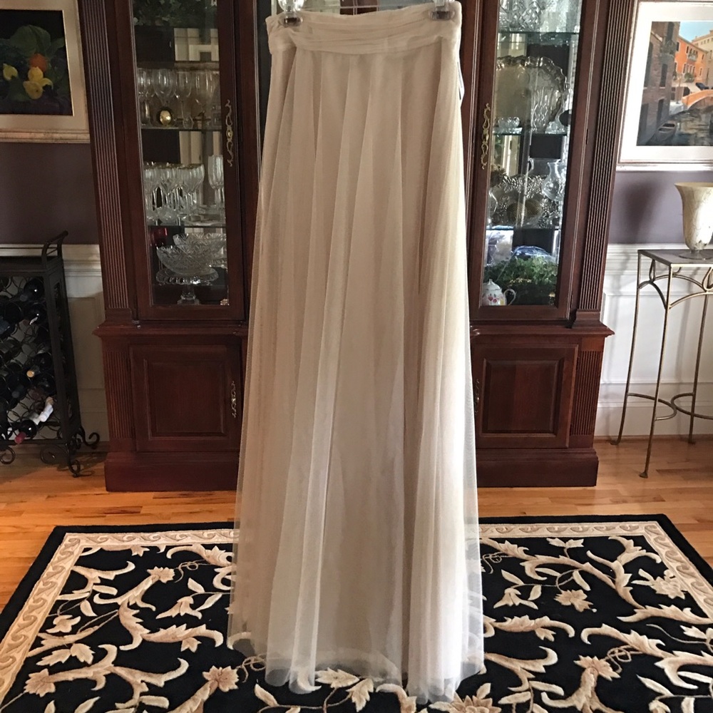 Dessy Bridesmaid S2977, tulle skirt, palomino