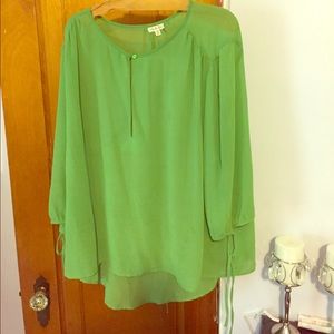 Sheer Green Blouse