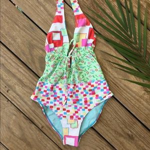 Plunging Cheeky one-piece bathing suit