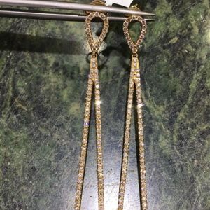 1.78CT DIAMOND 18K ROSE GOLD 3D TEAR DROP EARRINGS