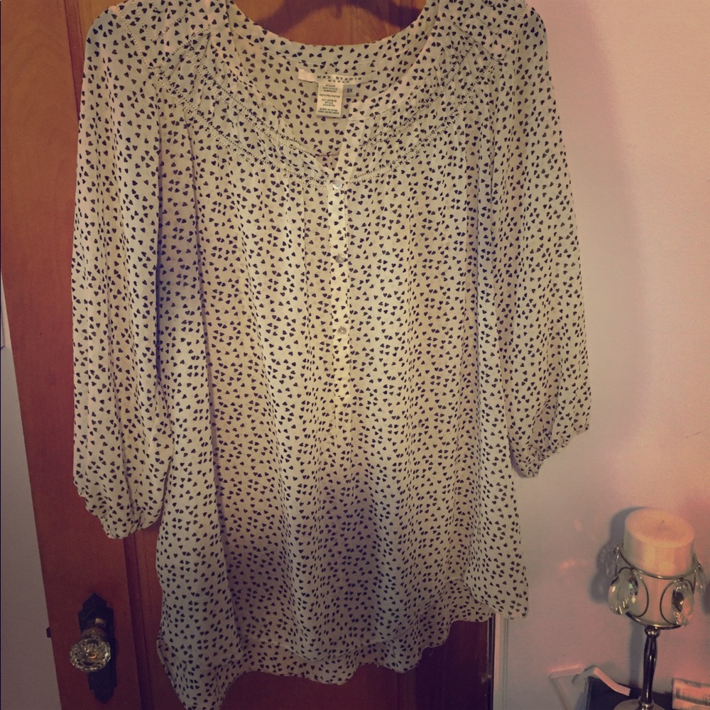 Heart Pattern Blouse