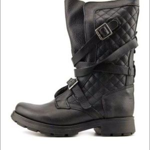 Steve Madden leather quilted boots
