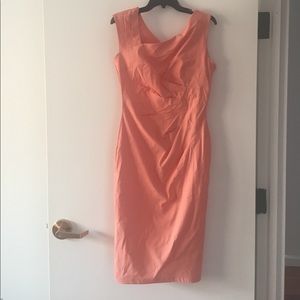 Peach fitted dress