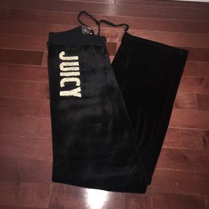 Juicy Couture Black Velour Pants