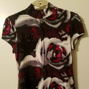 Express mock turtle neck short sleeve sweater