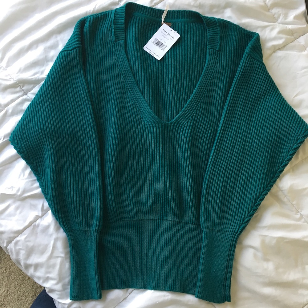 NWT | Free People allure pullover turquoise