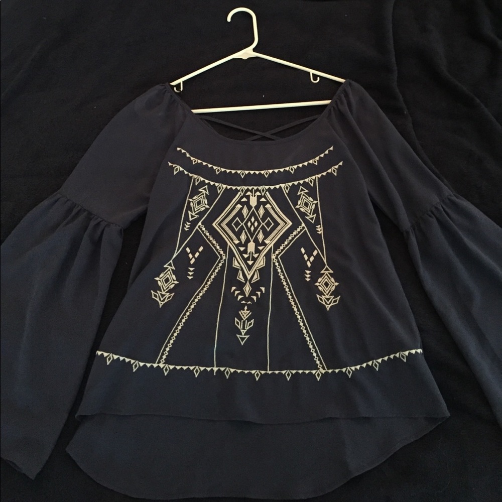 ✨ Embroidered Chiffon Blouse ✨