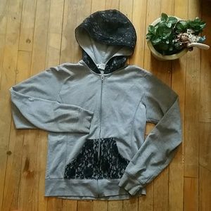 SELF ESTEEM Hoodie w/ Lace Detail