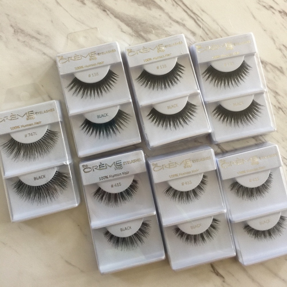 7 Pairs of 100% Human Hair False Eyelashes
