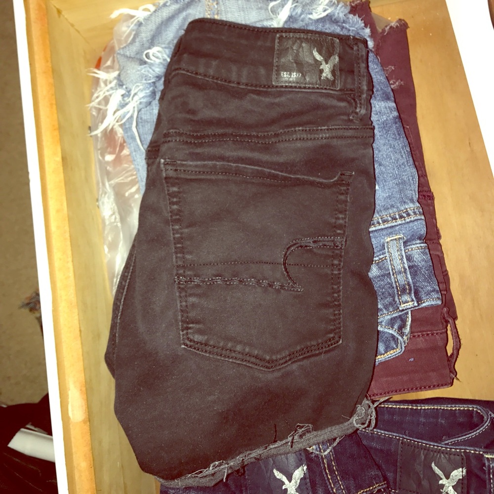 Black Denim Shorts