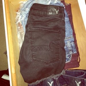 Black Denim Shorts
