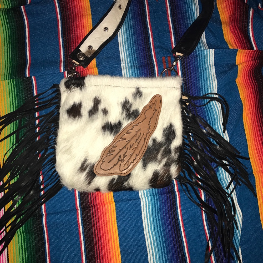Cowhide leather purse
