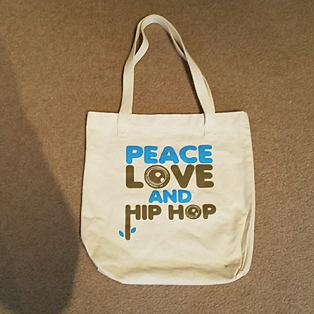Peace Love and Hip-Hop tote bag