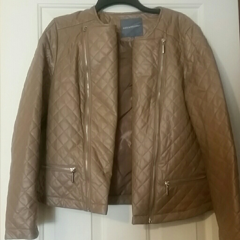 Fake leather Taupe/Tan jacket